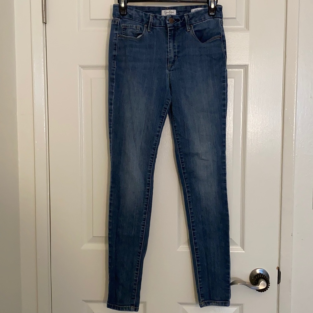 High rise skinny jeans
